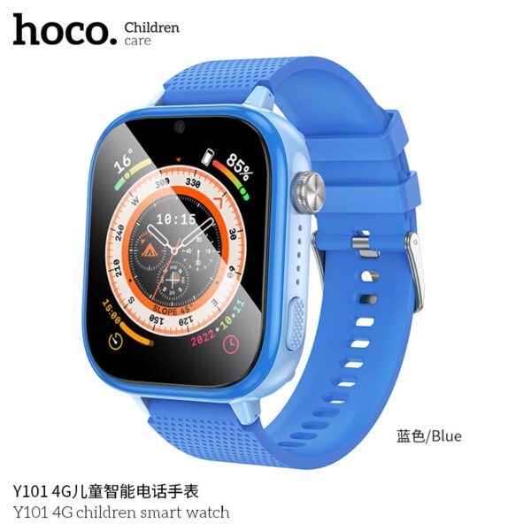 Hoco Y101 4G Smartwatch for Kids ⌚📱 – Kids Smartwatch with 4G Calls, GPS, and Safety Features 🛡️🎒 – Available in Light Pink 💖 and Blue 🌊 - Imagen 10