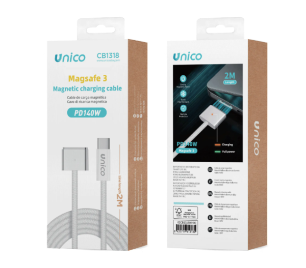 🔌 USB-C to MagSafe 3 Magnetic Charging Cable – 140W, 2 meters-CB1318 - Imagen 4