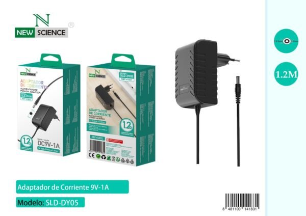 🔌 Power Adapter 9V/1A – 1.2M Cable | Model SLD-DY05 ⚡ Stable Output | 🔒 Safe Charging | 📏 1.2m Cable | 🔧 Wide Compatibility