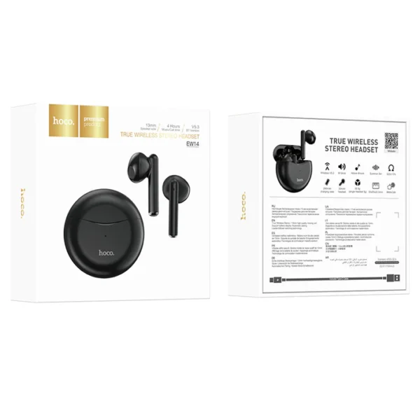 Hoco EW14 Auriculares Estéreos Inalámbricos con Bluetooth 5.0 – Diseño Compacto y Confortable - Imagen 4