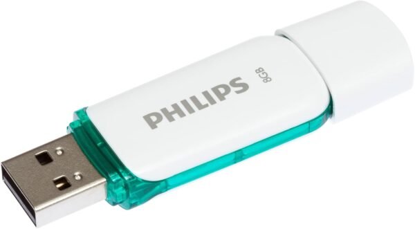 Memoria USB Philips SNOW 2.0 – 8 GB, USB 2.0, Diseño Compacto y Elegante