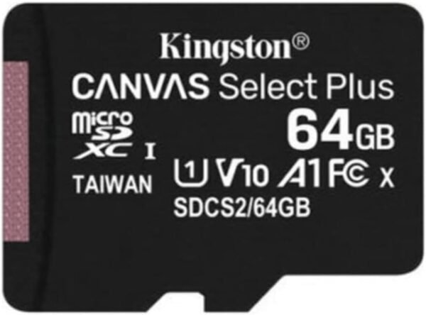 Kingston Canvas Select Plus Tarjeta microSD 64GB Class 10 con Adaptador SD – Garantía de por vida, Negro - Imagen 2
