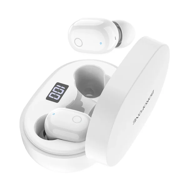 Borofone BW06 Auriculares Inalámbricos Pequeños con Pantalla de Carga – Compactos y Funcionales 📱⚡