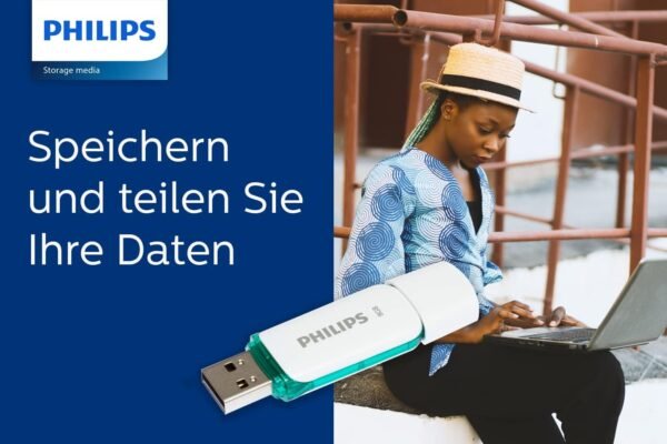 Memoria USB Philips SNOW 2.0 – 8 GB, USB 2.0, Diseño Compacto y Elegante - Imagen 2