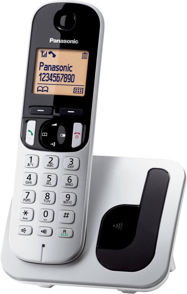 Panasonic KX-TGC210 - Teléfono Inalámbrico con Pantalla LCD, Identificador de Llamadas, Agenda 50 Números, Reducción de Ruido, Modo ECO-Blanco 📱