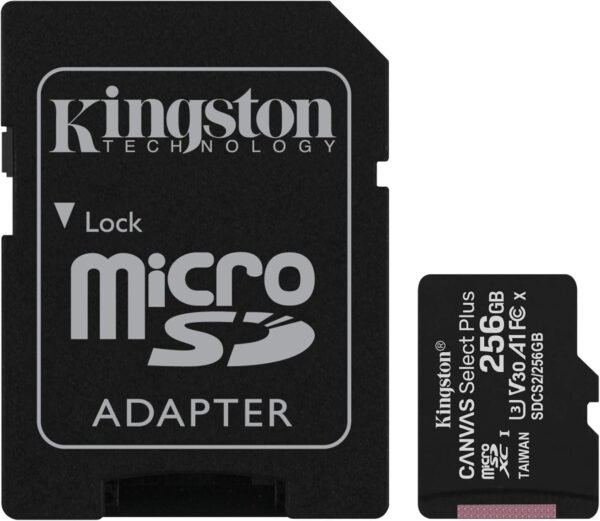 Kingston Canvas Select Plus Tarjeta microSD 256GB Class 10 con Adaptador SD – Alta capacidad y rendimiento confiable - Imagen 2
