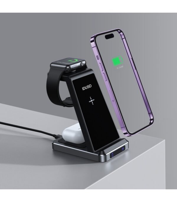 🔋 Cargador Inalámbrico ECO Flex 3‑en‑1 15 W – D254A - Imagen 3
