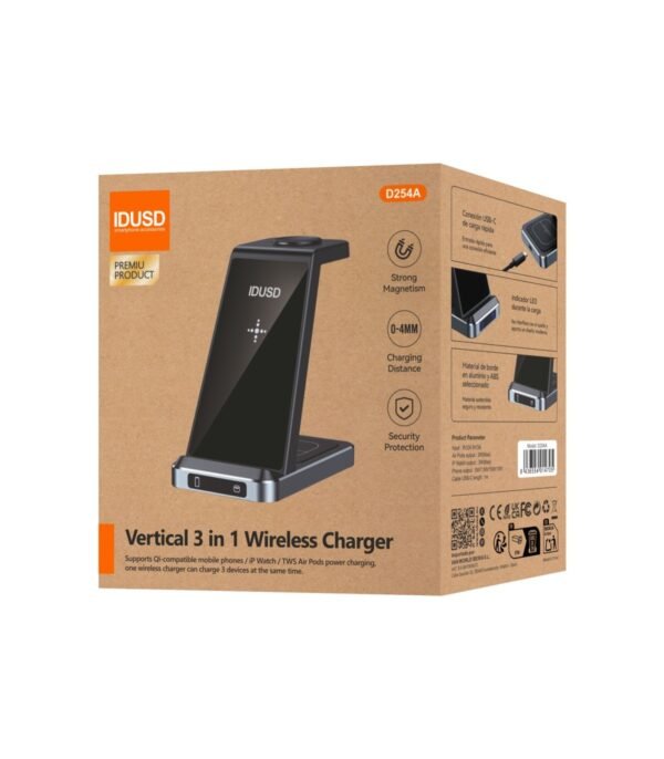 🔋 Cargador Inalámbrico ECO Flex 3‑en‑1 15 W – D254A - Imagen 4