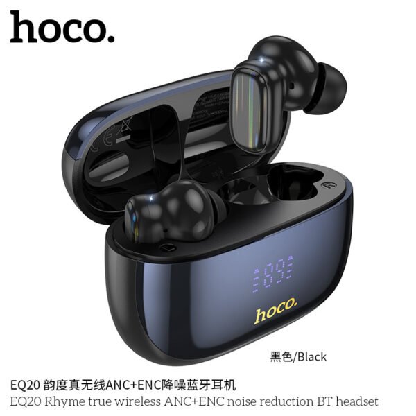 Hoco EQ20 TWS Mini Bluetooth Earbuds – ANC + ENC, 7H Playtime, Noise Cancelling - Imagen 5