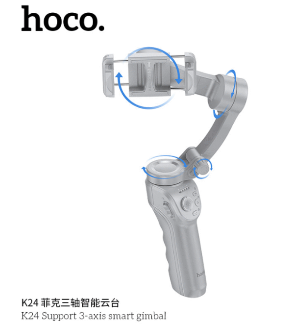 Hoco K24 Estabilizador Inteligente con Seguimiento Facial — Gimbal de Mano para Smartphones con Auto‑Tracking - Imagen 5