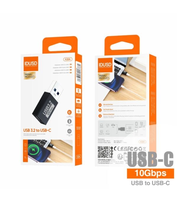 Adaptador USB 3.2 a USB-C K22A - Imagen 2