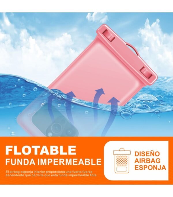 🔌 Funda Playa PVC Flotante Rosa – S13F - Image 5