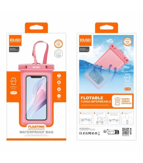 🔌 Funda Playa PVC Flotante Rosa – S13F - Image 2
