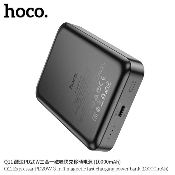 ⚡ Hoco Q11 Power Bank con Carga Inalámbrica 3 en 1 (10000mAh) - Imagen 4