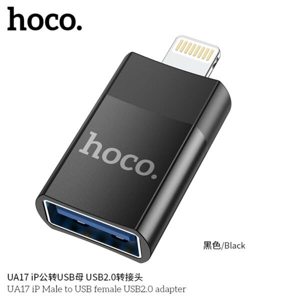 🔌 Hoco UA17 Adaptador 2.0 con Conector en L (USB) - Imagen 2