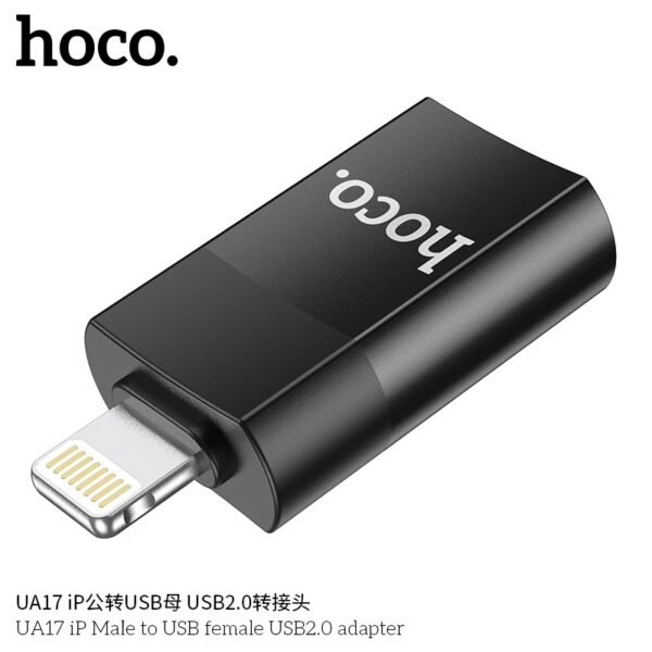 🔌 Hoco UA17 Adaptador 2.0 con Conector en L (USB) - Imagen 4
