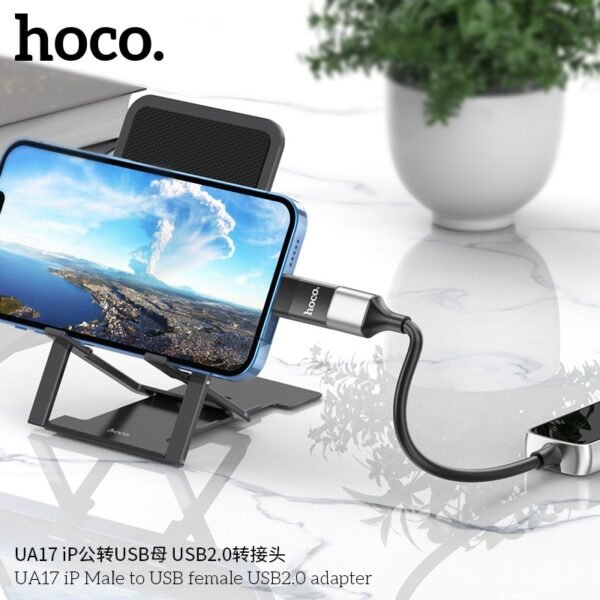 🔌 Hoco UA17 Adaptador 2.0 con Conector en L (USB) - Imagen 6