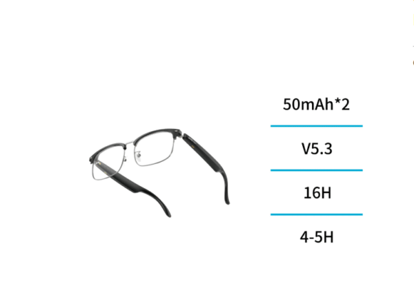😎🎶 Gafas Inteligentes Bluetooth con Música – ✨ Edición Metálica para Negocios-SG5583 - Image 3