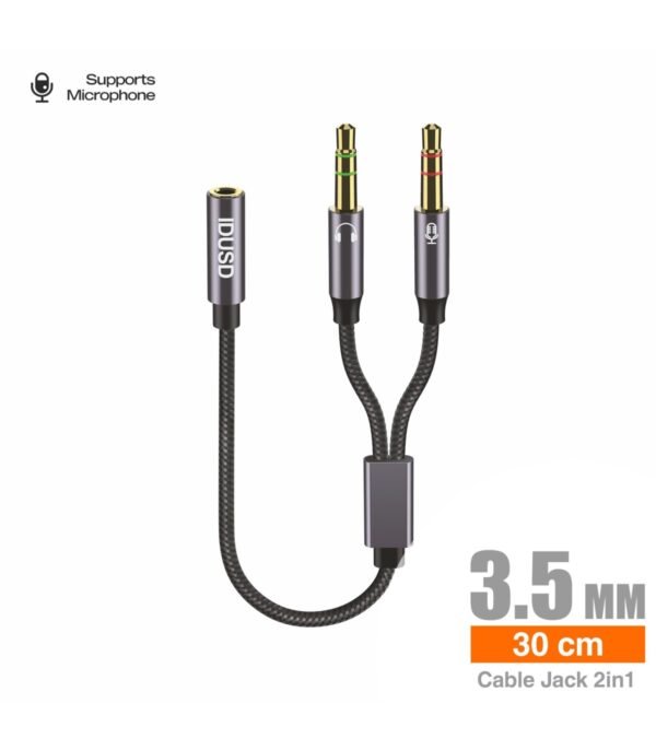 IDUSD Audio Splitter C206A – Divisor micrófono + audio 3.5 mm