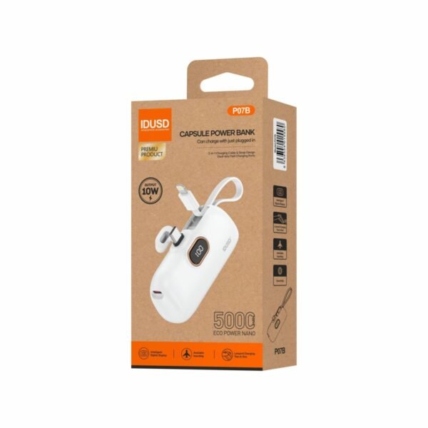 🔋 IDUSD Capsule Power Bank P07B — 10000 mAh (Modelo P07B) - Image 7