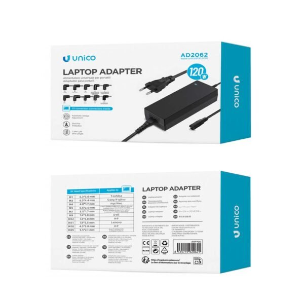 UNICO AD2062 Adaptador para Portátil 120W