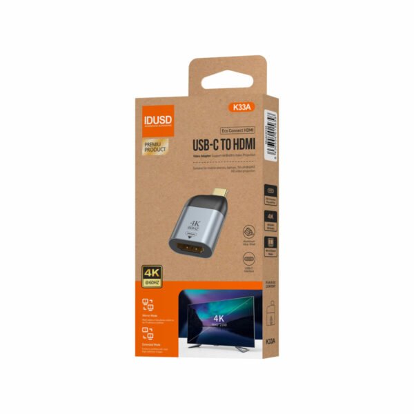 🎥 Adaptador IDUSD K33A USB‑C a HDMI 4K - Image 4