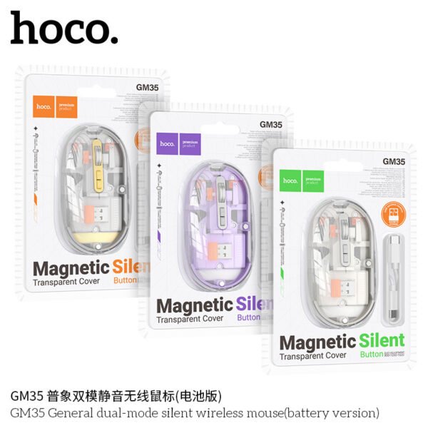 🖱️🔋 Hoco. GM35 Wireless Mouse (Internal Battery)-Lilac - Image 5