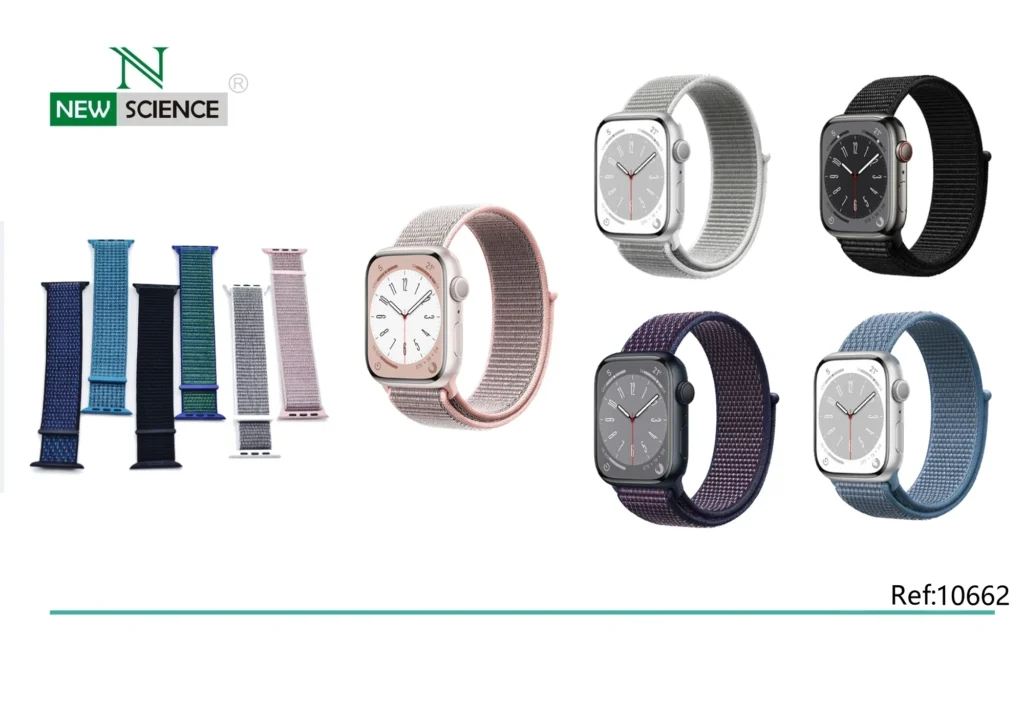 🔹 [42mm/44mm/45mm/49mm] Nylon iWatch Strap – Soft, Durable Replacement Band for Apple Watch Series 1–9, 10662-42-SE, Ultra – 🖤 Black, 🤍 White, 🌌 Sky Blue, 💚 Blue Green, 🌊 Navy Blue, 💖 Pink