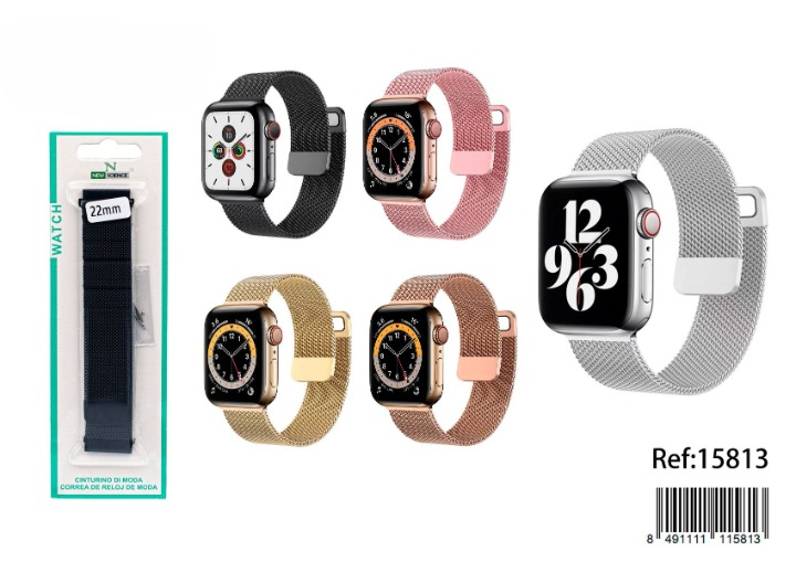 ⌚ Magnetic Metal Strap for iWatch – 22mm ✨🧲