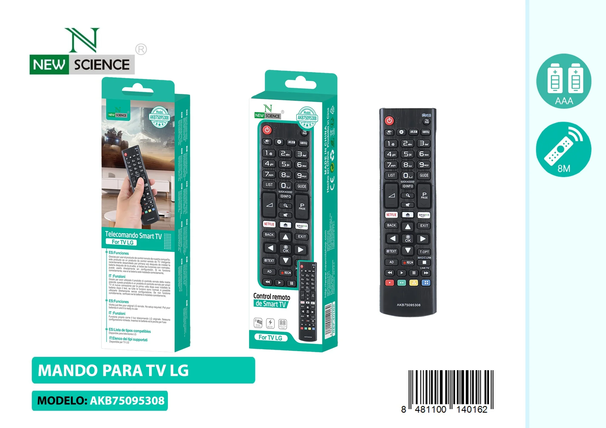 Mando a Distancia para TV LG AKB75095308
