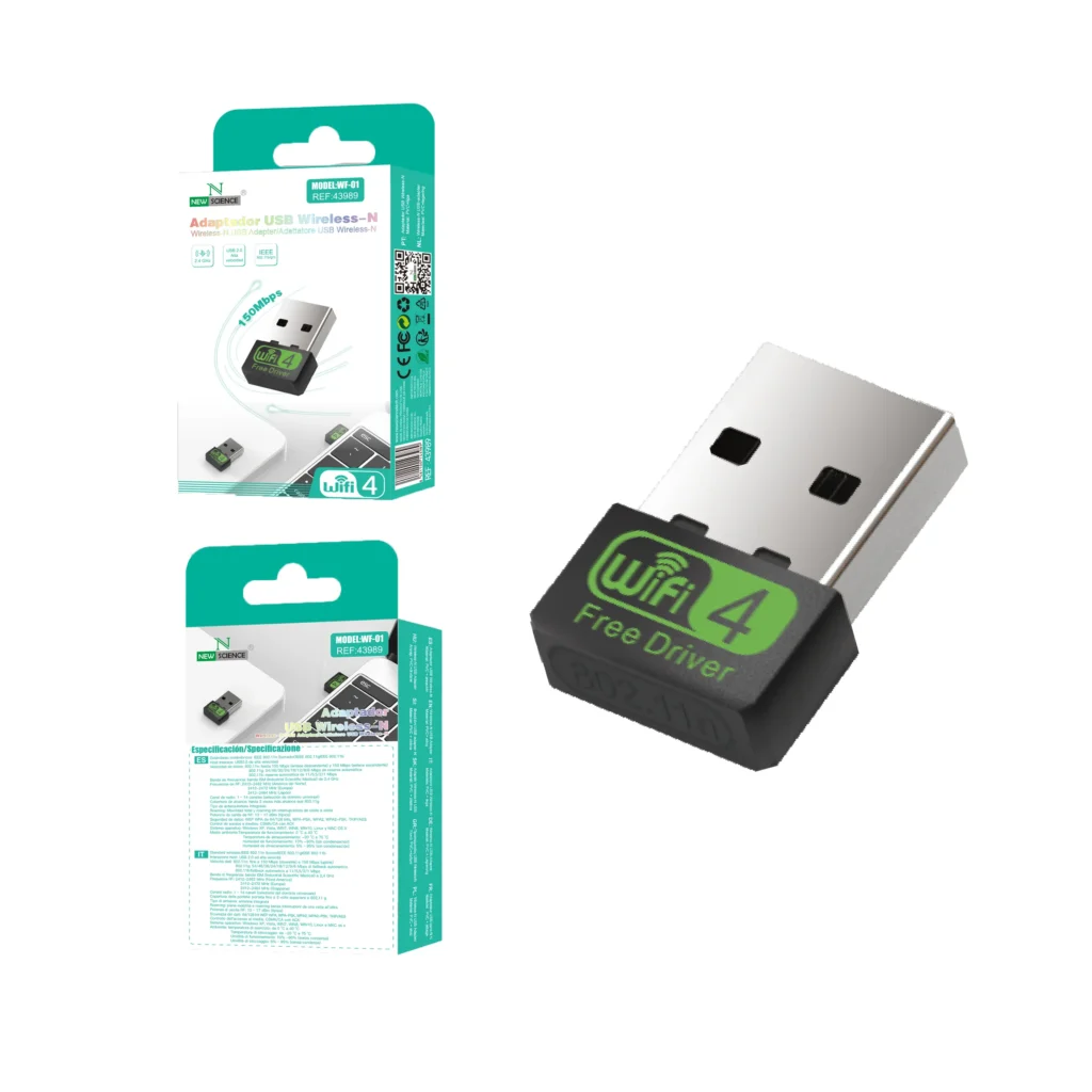 Adaptador WiFi USB WF-01 150Mbps