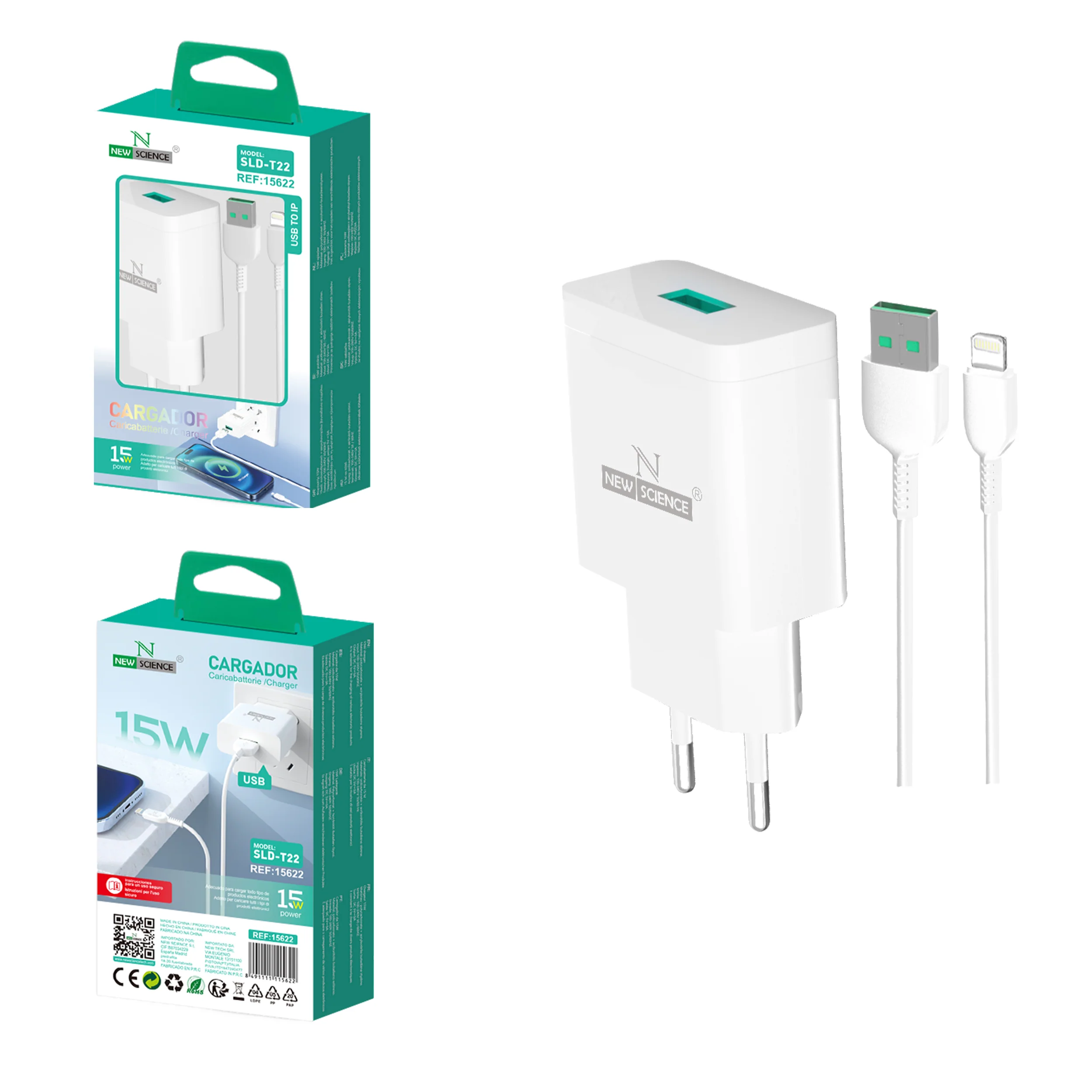 USB to iPhone charger 3A/15W SLD-T22