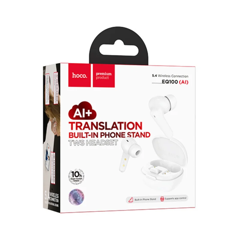 HOCO EQ100 AI Auriculares Inalámbricos TWS con Traducción Inteligente