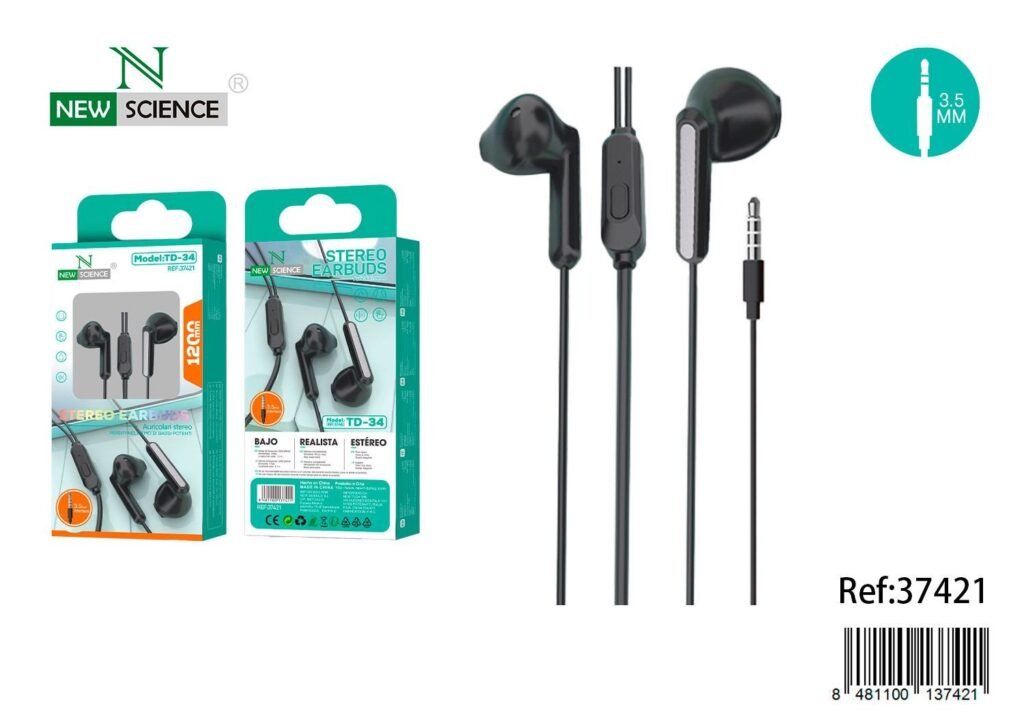 🎧 3.5MM Jack Headphones TD-34 – Superior Sound, Comfortable Fit, and Portable Design 🎶