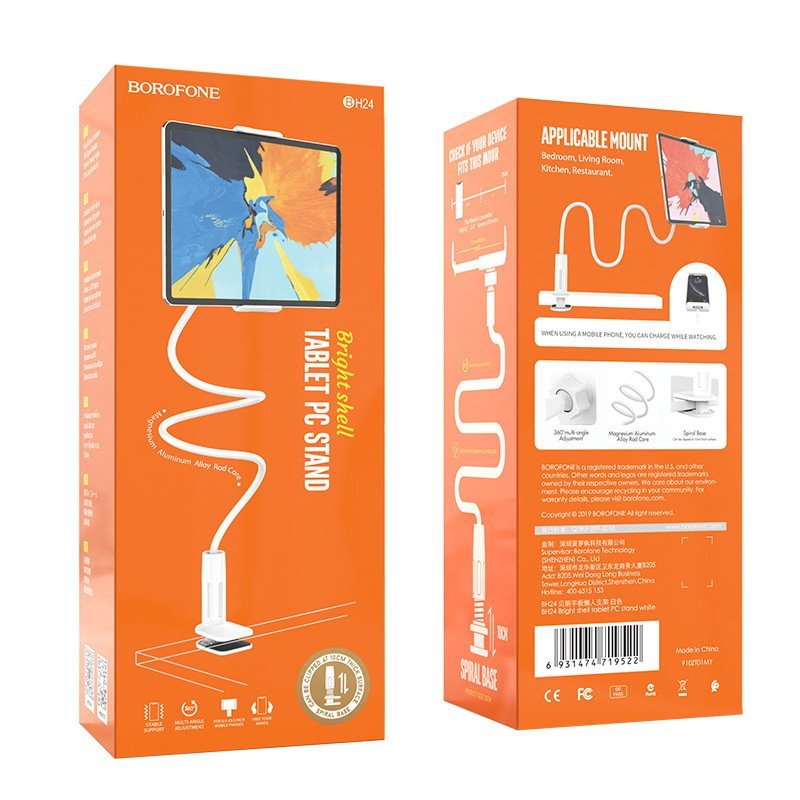 Borofone BH24 Soporte Tablet 📱 Brazo Flexible Ajustable Rotación 360°