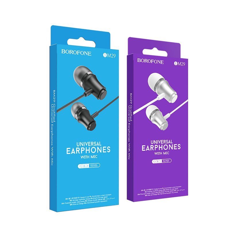 Borofone BM29 Gratified Universal Earphones with Microphone 🎧🎙️