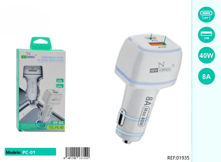 Car Adapter PD 20W+USB 20W PC-01