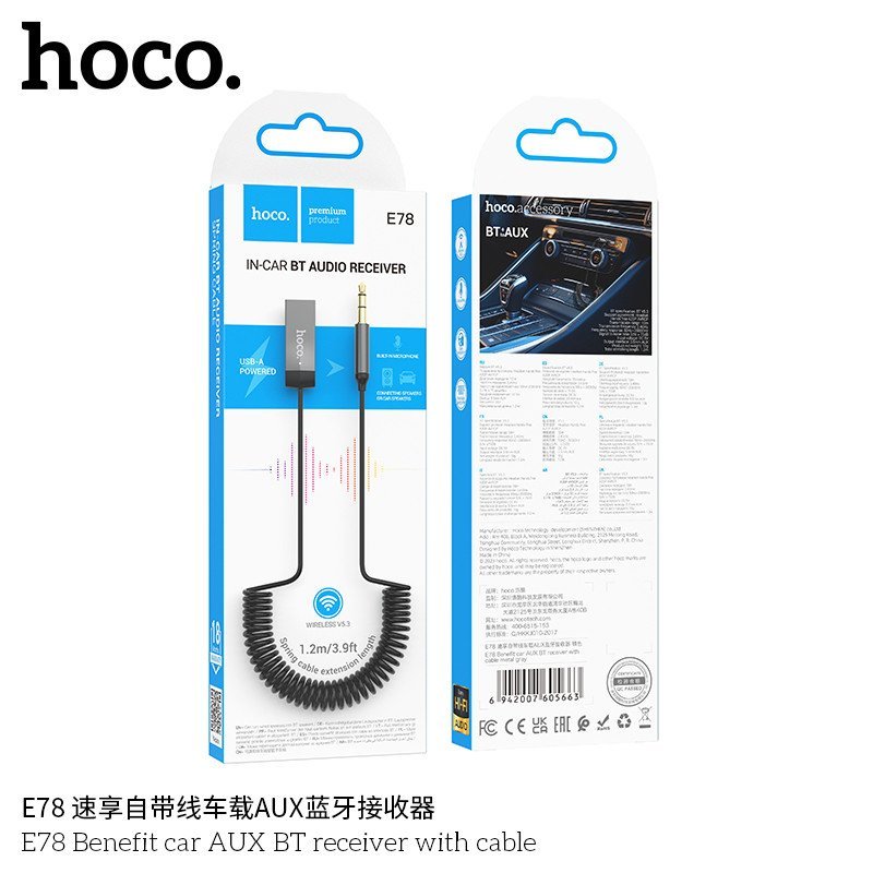 🎶 Receptor de Audio Bluetooth para Coche HOCO E78
