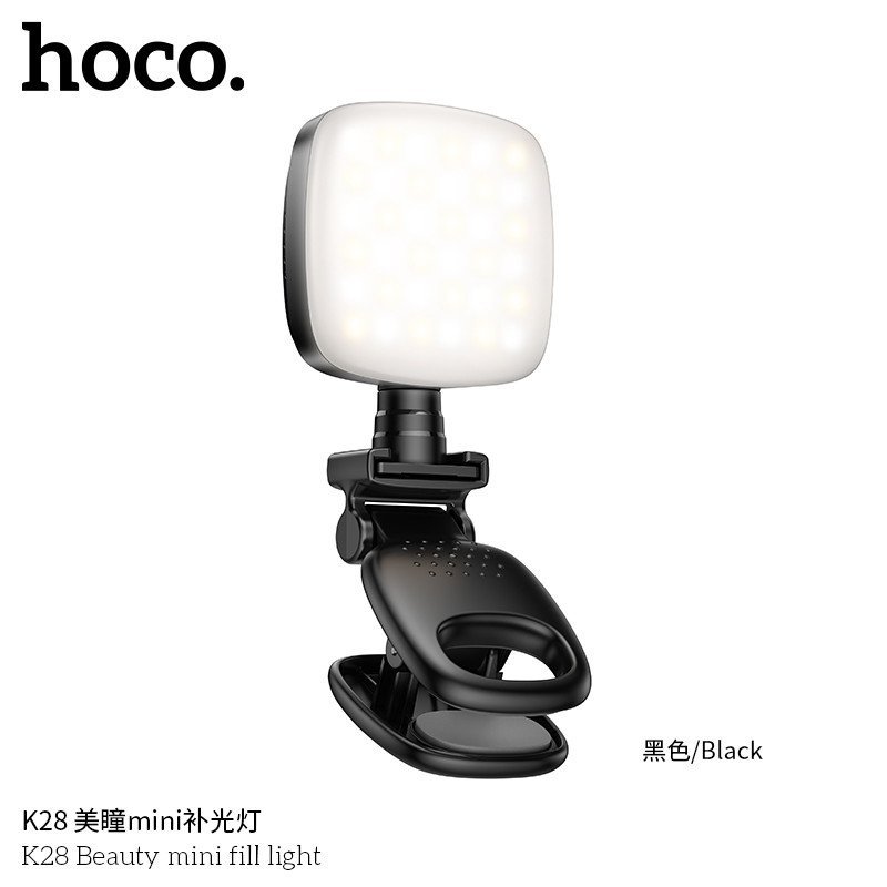💡 Hoco K28 – Mini Fill Light (Warm/Cool/White • 9 Levels • 2–5h Use) - Imagen 7