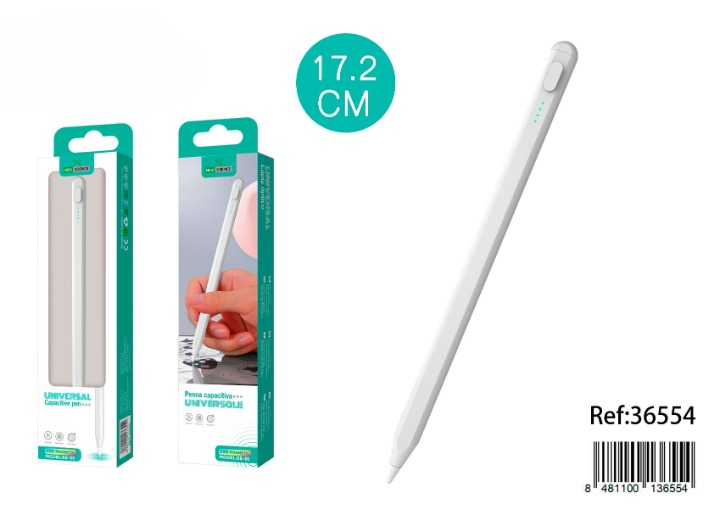 🖊️ Universal Magnetic Stylus – 17.2CM (White) ⚡ Model: EE-01