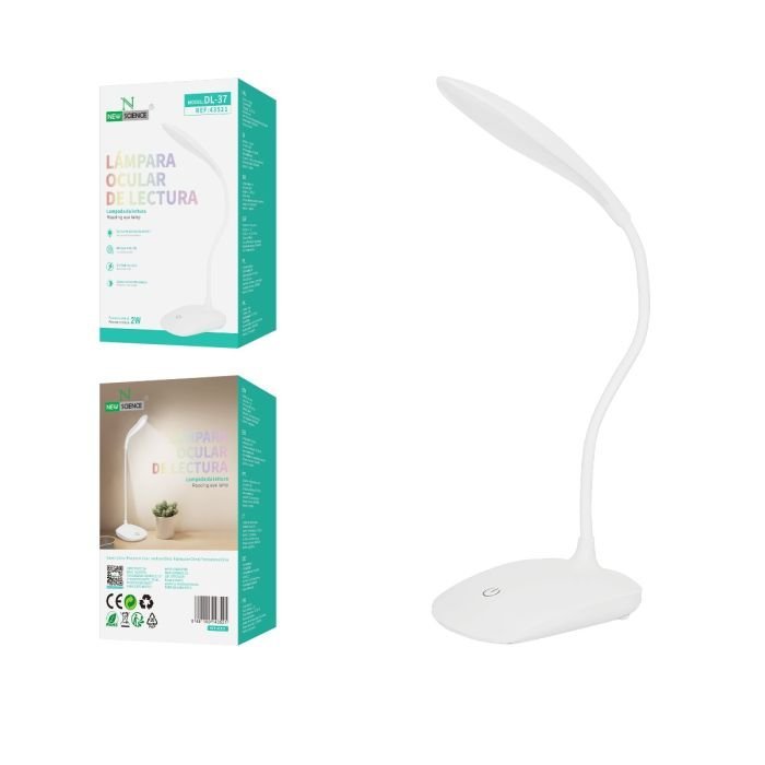 💡 2W Eye-Care Reading Lamp | Model: DL-37 (White) 📖🤍