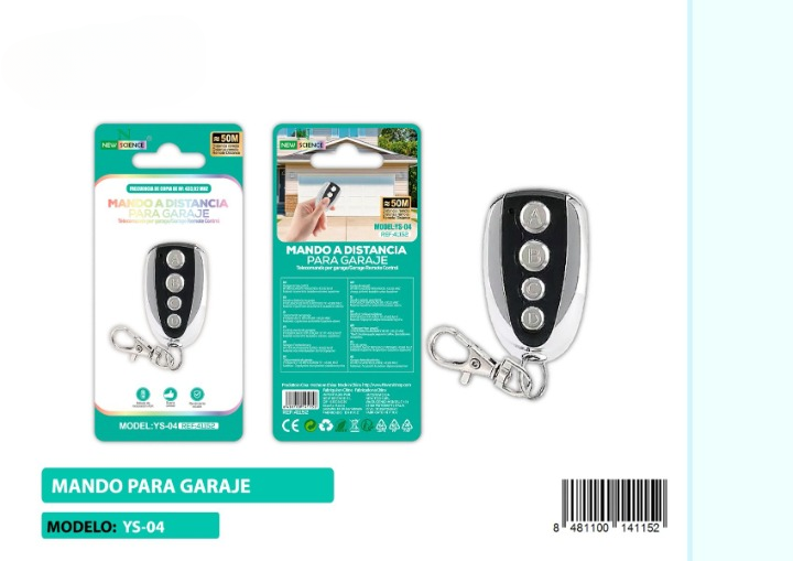 π Garage Remote Control π Model YS-04 β Simple, Secure & Smart Access